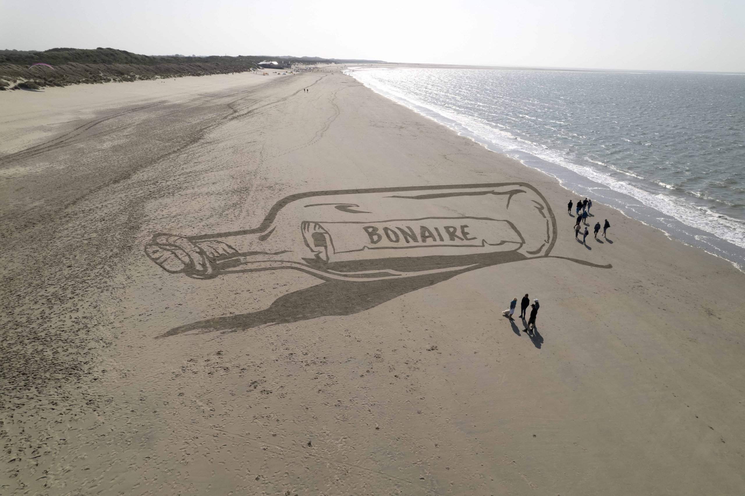 Strandtekening Bonaire Zeespiegelstijging - Bonaire sea level rise